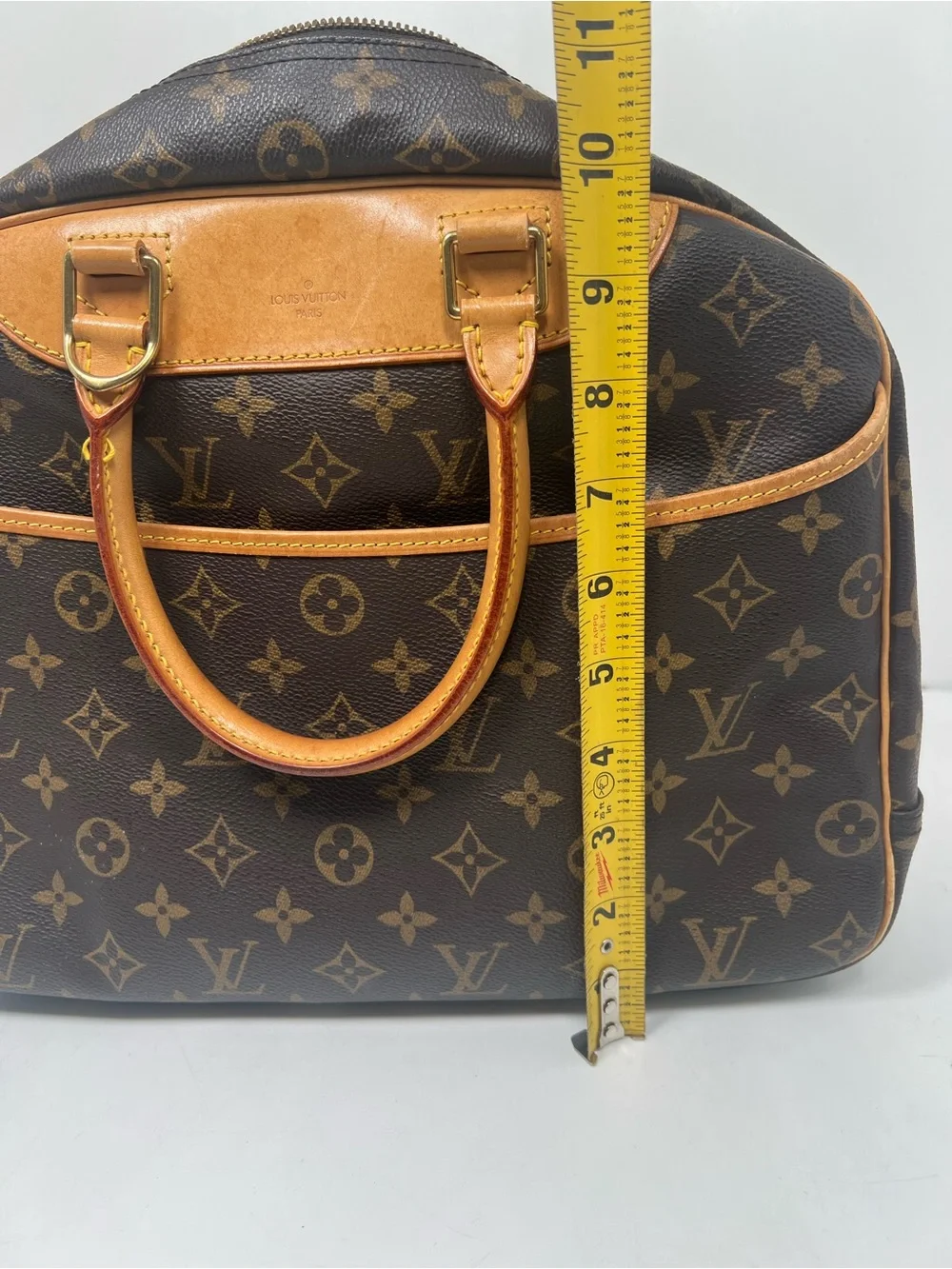 Louis Vuitton Monogram Trouville Handbag Brown Canvas Satchel Purse M42228